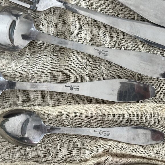 Robeson Bright star Continental Fork Butter Knife Sugar Spoon Teaspoon Stainless - Picture 6 of 7